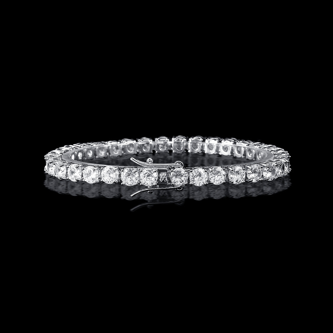 5mm Tennis 18K White Gold Bracelet