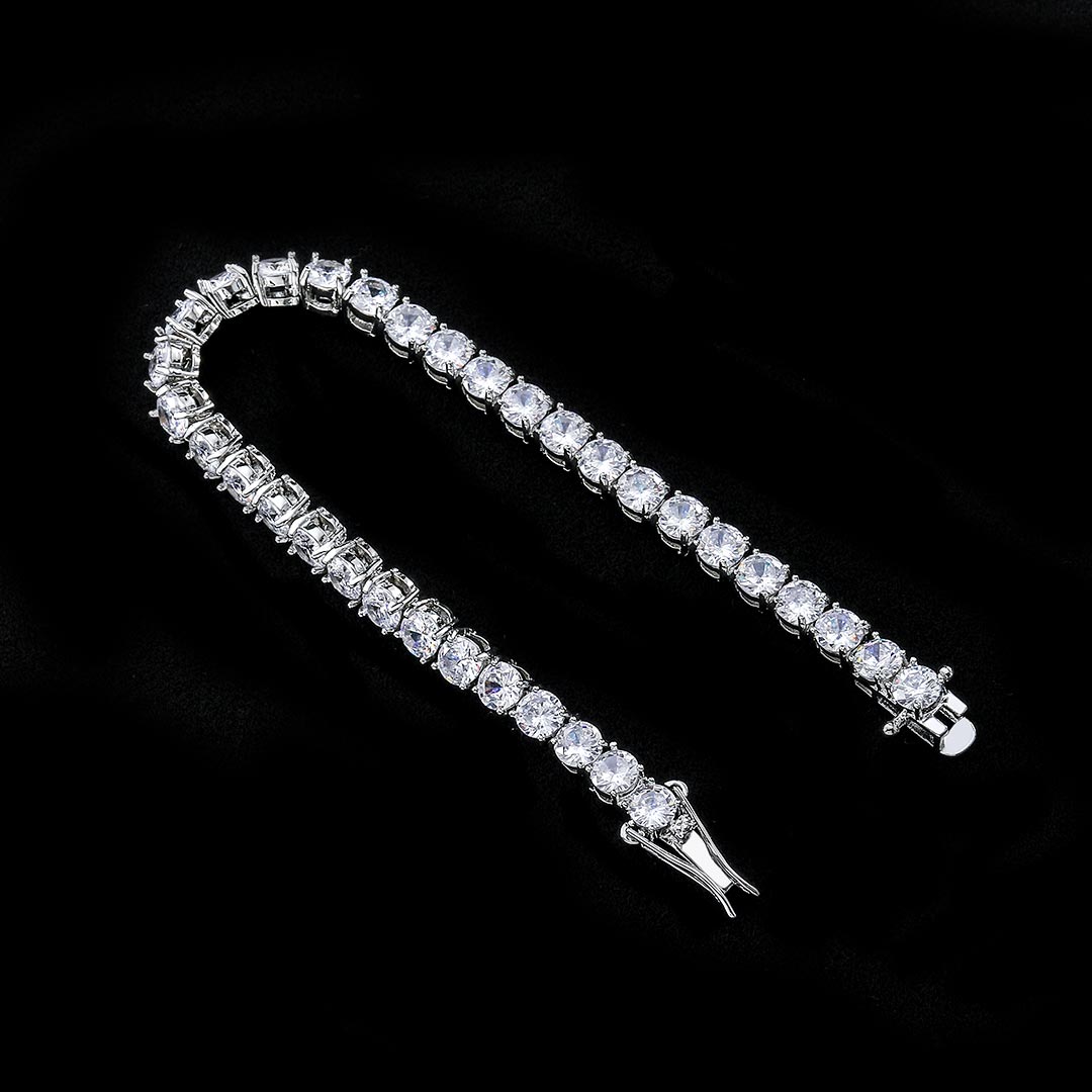 5mm Tennis 18K White Gold Bracelet