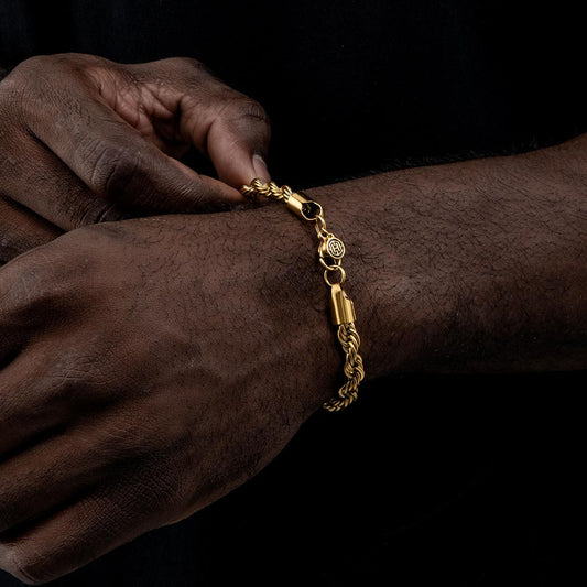 6mm Rope Bracelet in Gold