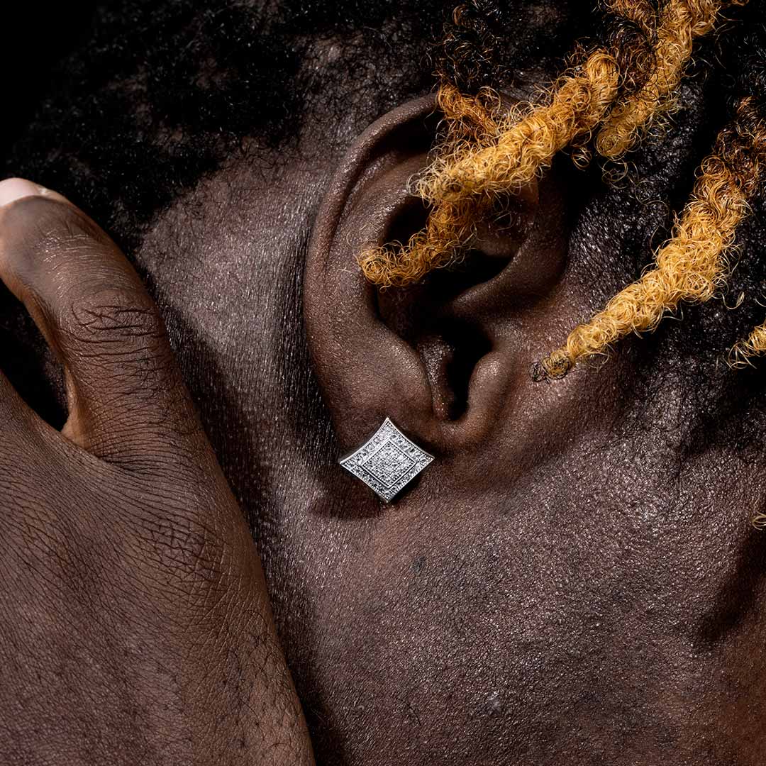 Iced Micro Pave Stud Earring