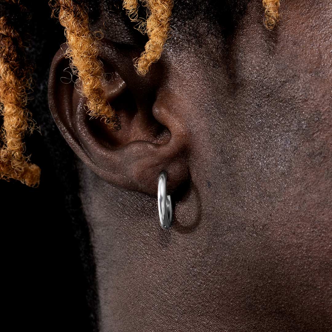 12mm Stainless Steel Hoop Earrings