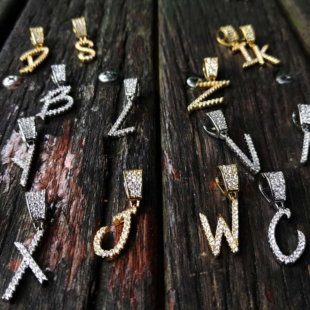 Iced Letter Pendant
