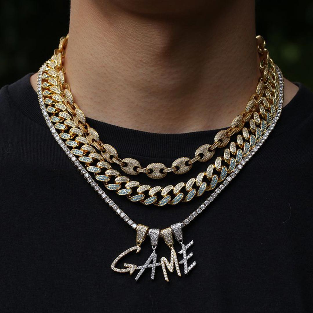 Iced Letter Pendant