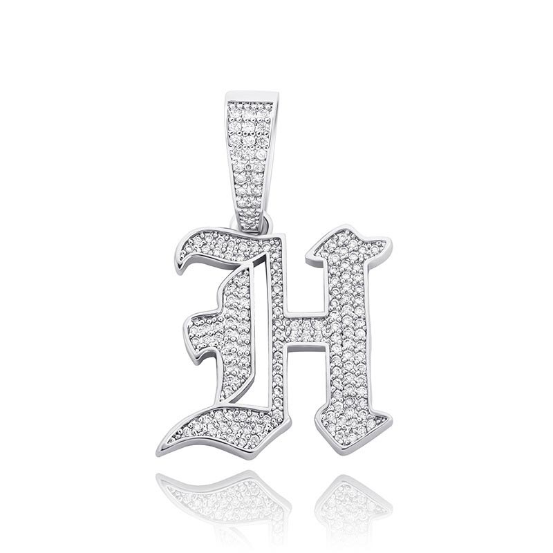 Iced Old English 26 Letters Pendant