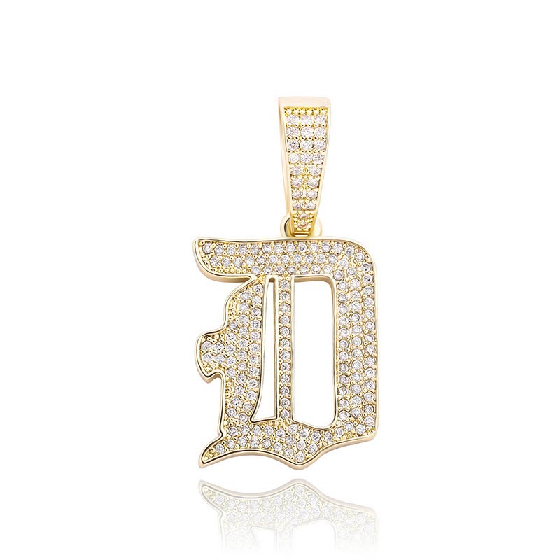 Iced Old English 26 Letters Pendant