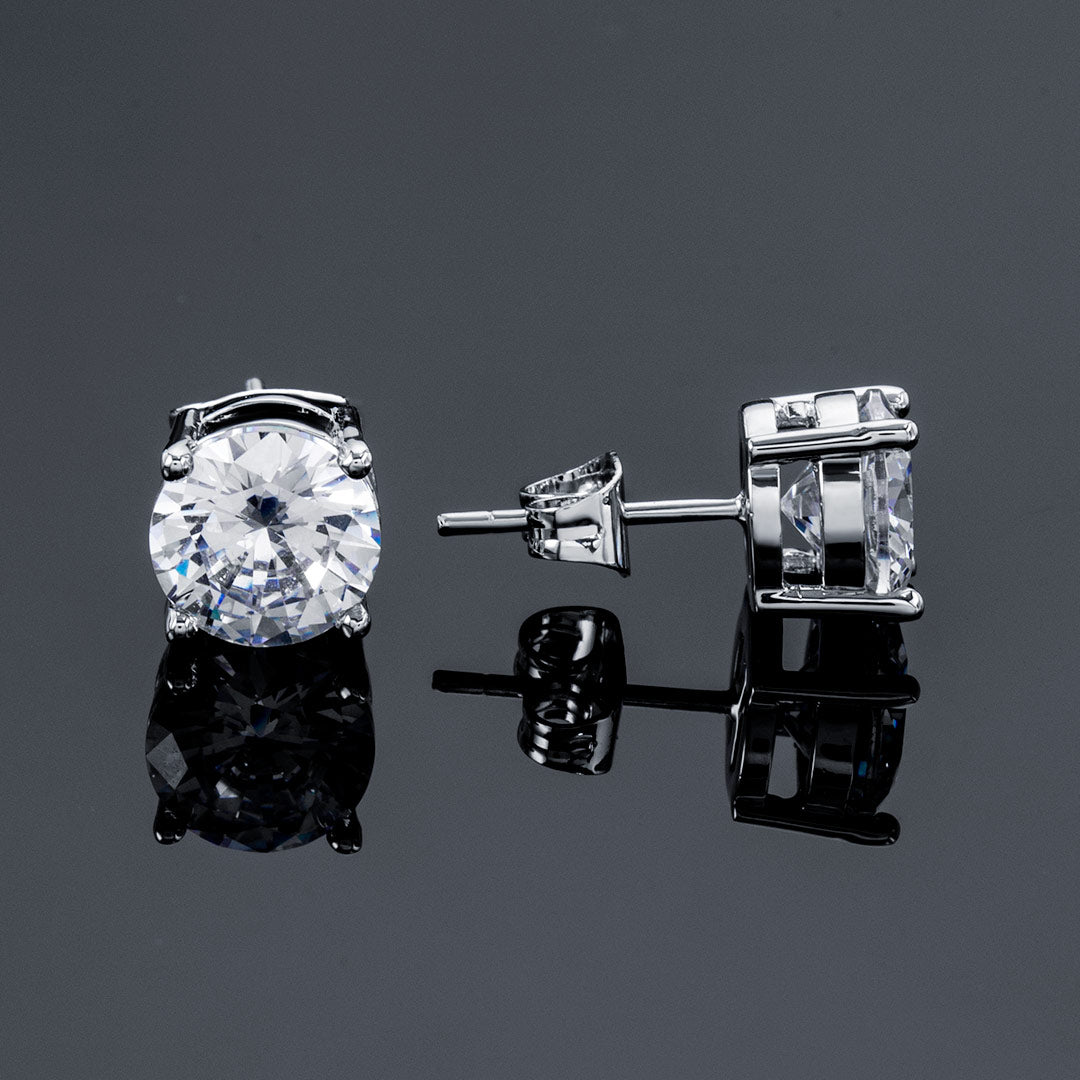 Round Cut Stud Earring