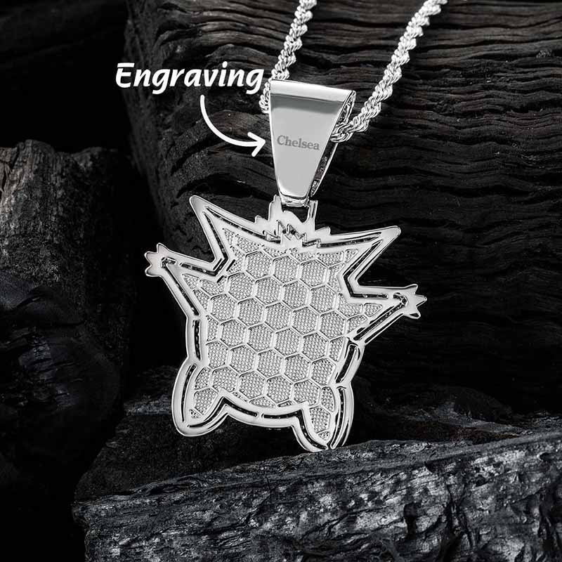 White Iced Gengar Pendant