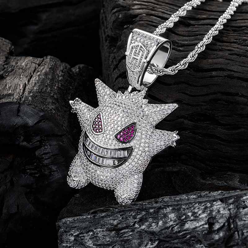 White Iced Gengar Pendant