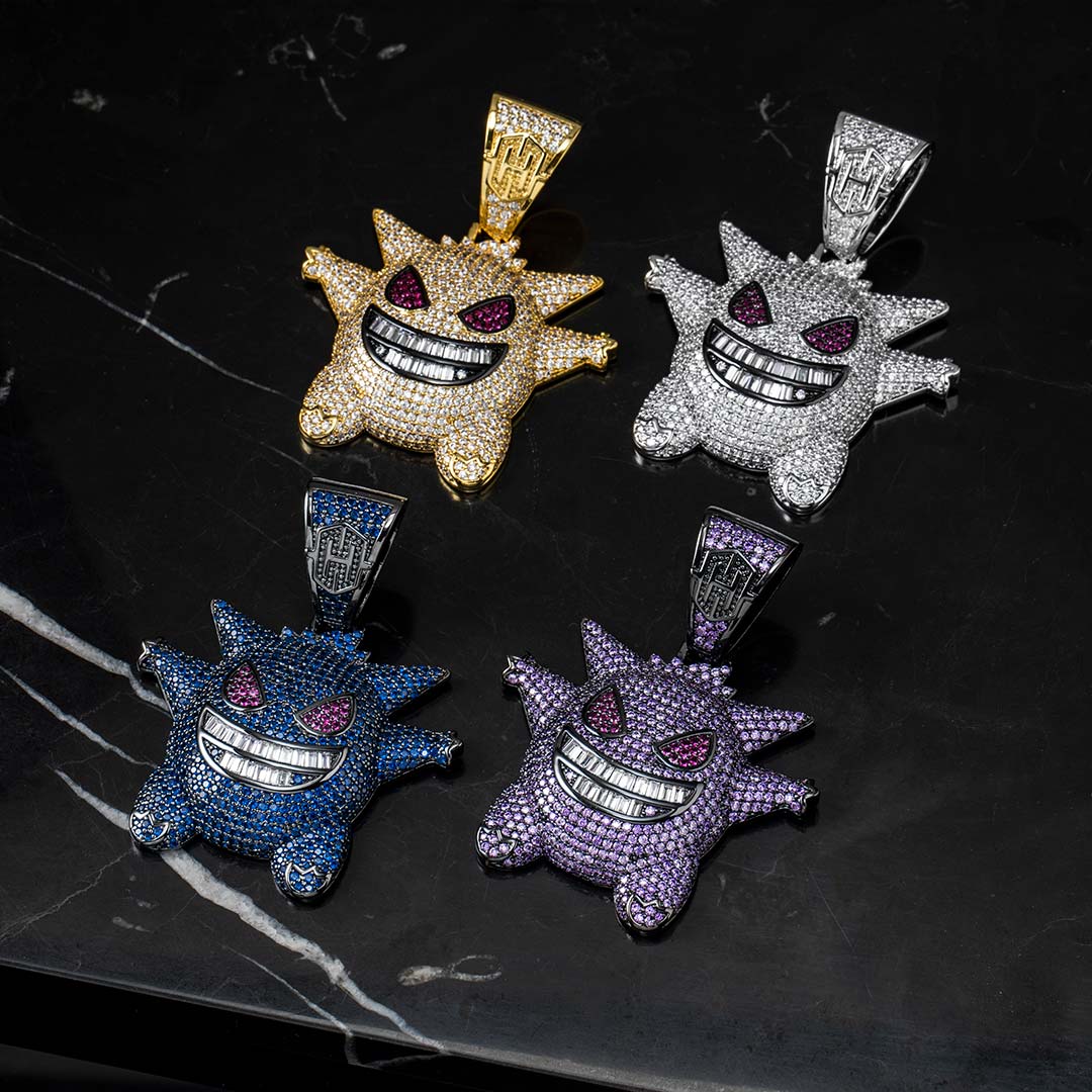 White Iced Gengar Pendant