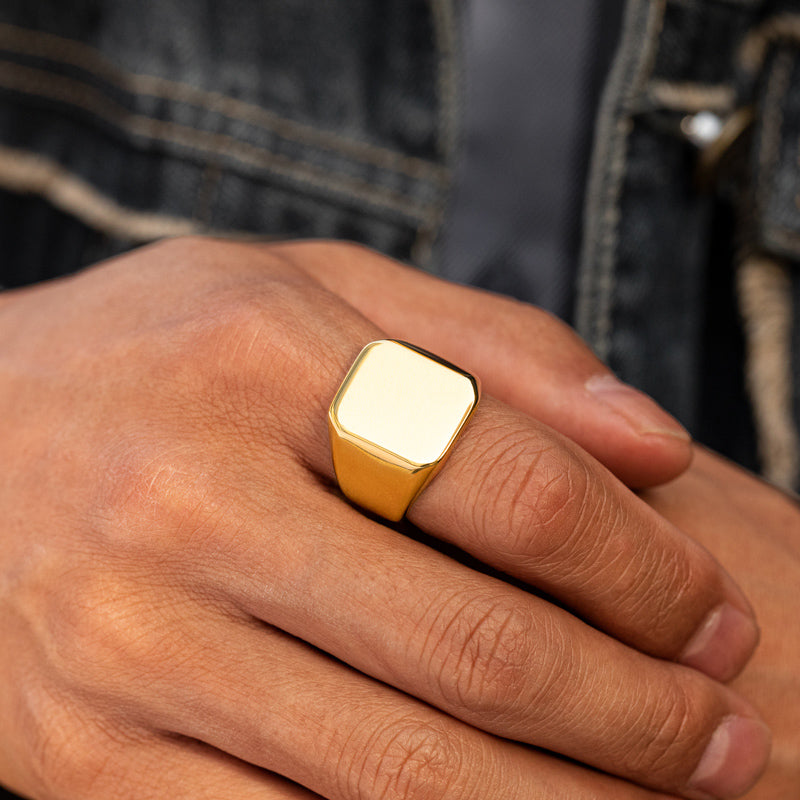 18K Gold Finish Stainless Steel Ring
