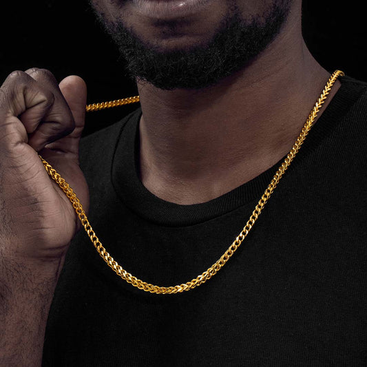 3mm 18K Gold Finish Franco Box Chain