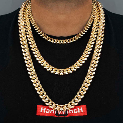 10mm 18K Gold PVD Plated Finish Cuban Link