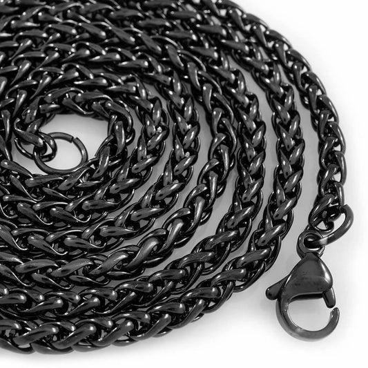 2.5mm 18K Black Gold  Franco Chain
