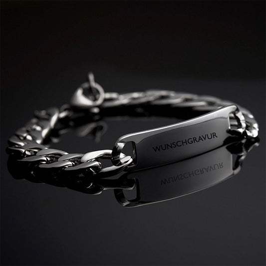 Personalized 9" Cuban ID Bracelet for Men