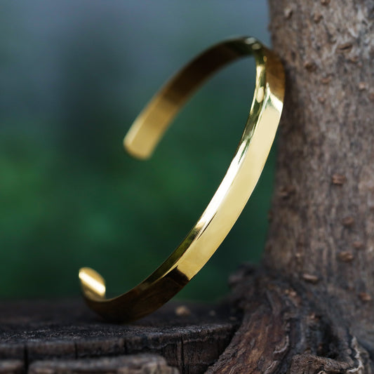Simple and Stylish 6mm Stainless Steel Open Bracelet