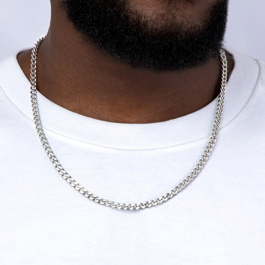 Solid 925 Sterling Silver 5mm Cuban Link Chain