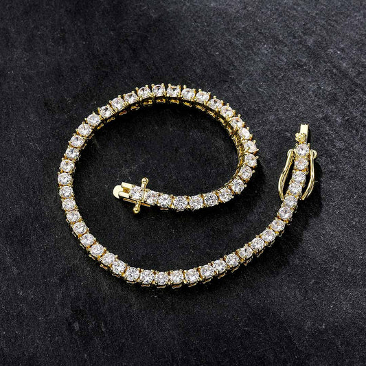 3mm Tennis 18K Gold Bracelet