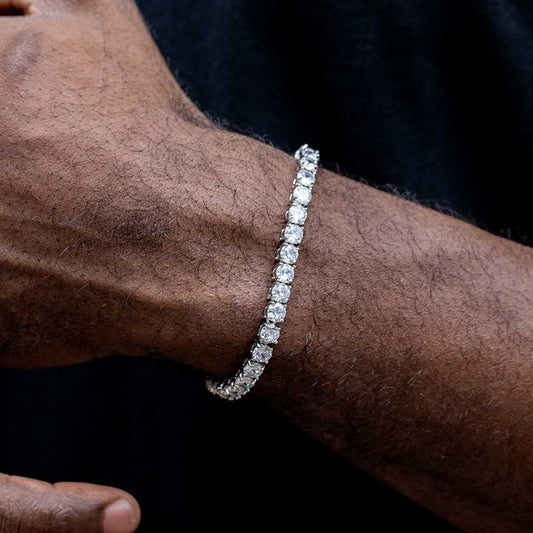 5mm Tennis 18K White Gold Bracelet