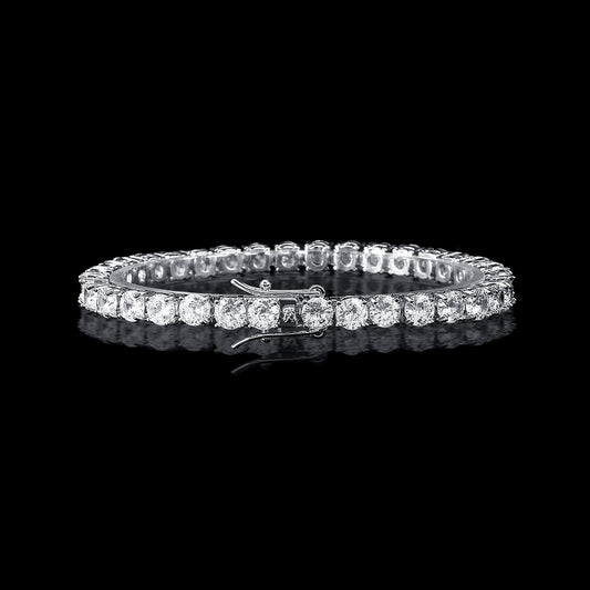 5mm Tennis 18K White Gold Bracelet