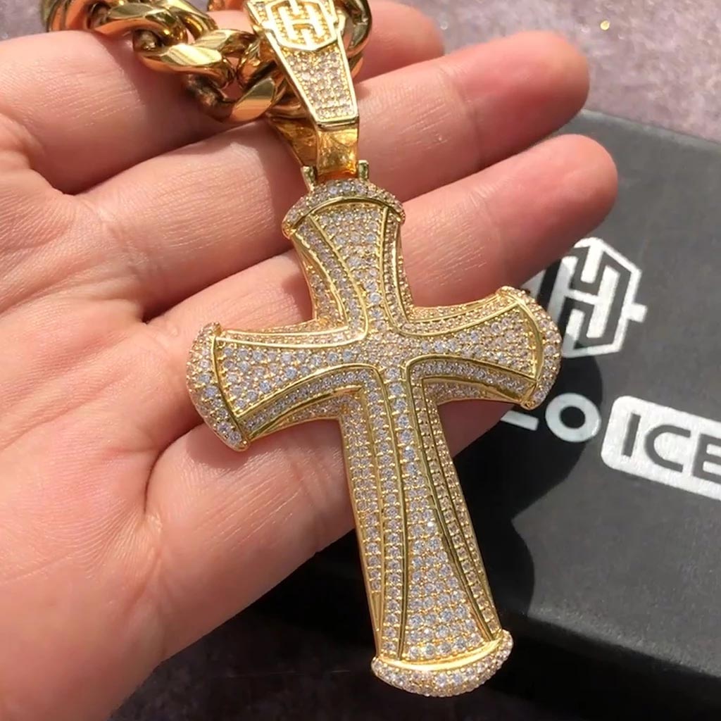 Iced Cross Pendant