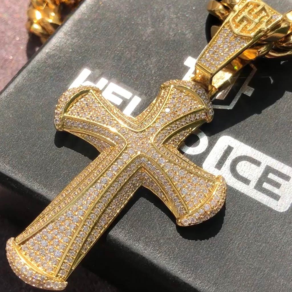 Iced Cross Pendant