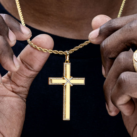 Iced "I CAN DO ALL THINGS" Cross Pendant