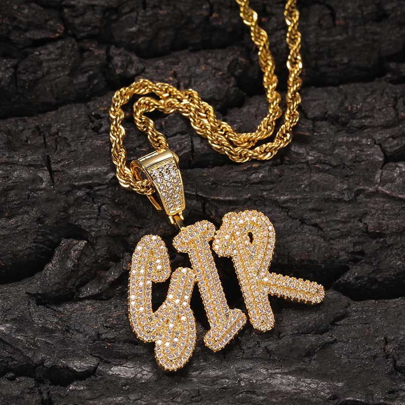 Custom Cursive Name Necklace in Gold