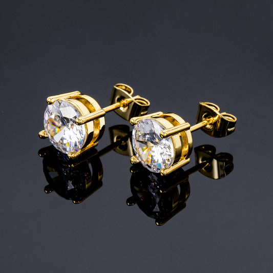 Round Cut Stud Earring