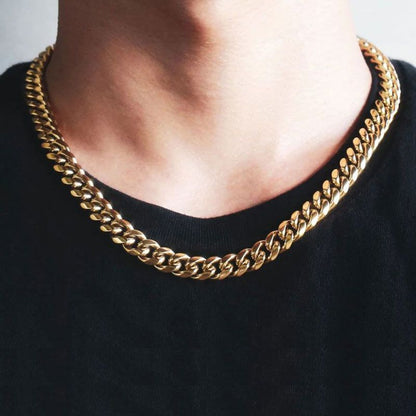 10mm 18K Gold PVD Plated Finish Cuban Link
